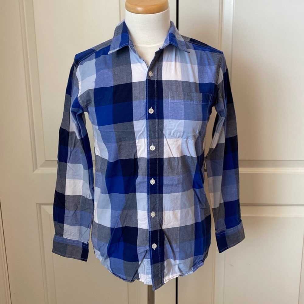 Boys plaid button down shirt